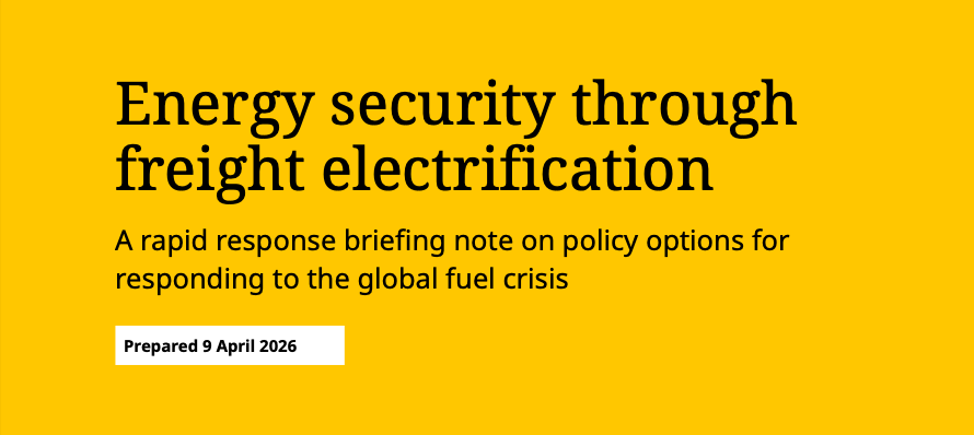 Energy security through freight electrification