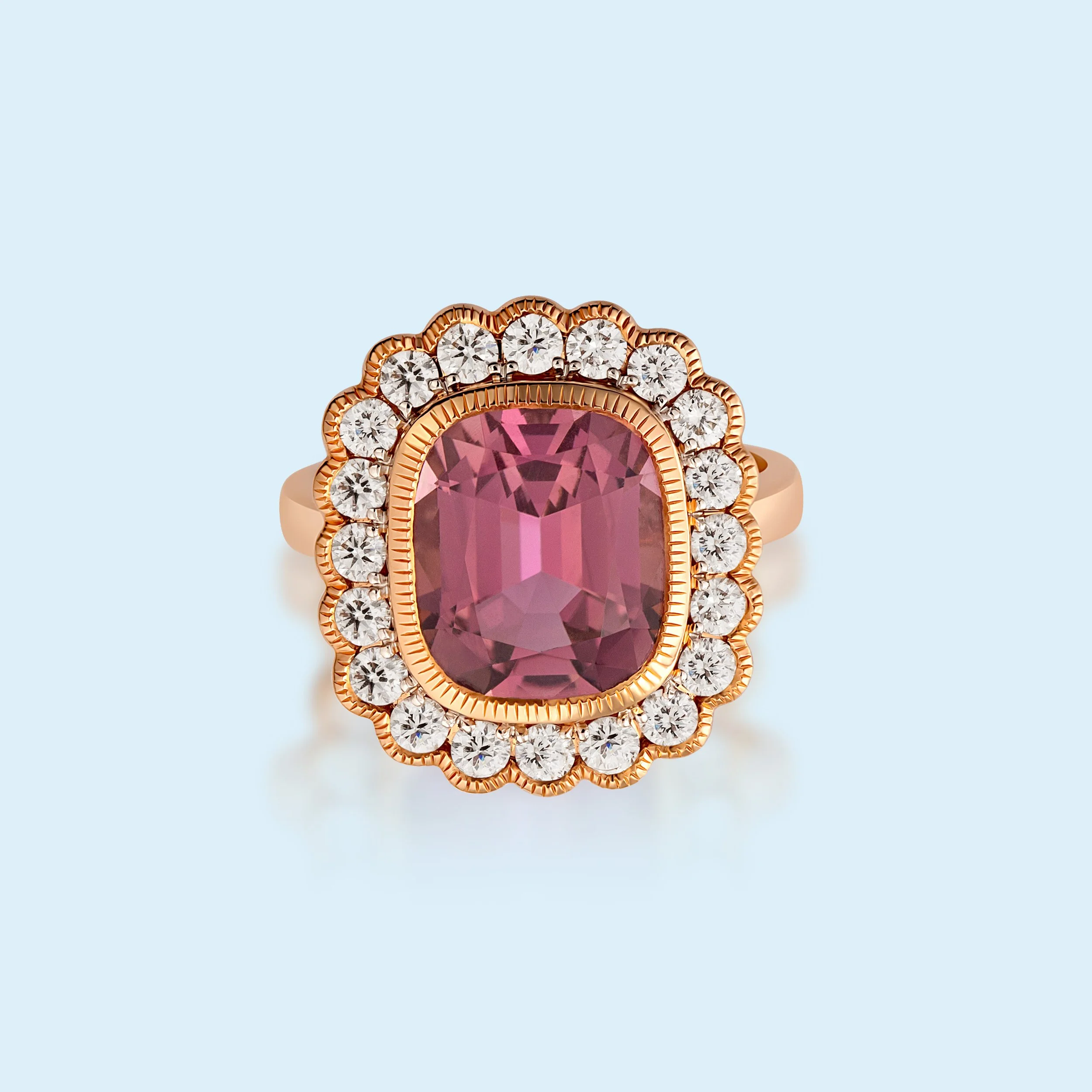 Pink Tourmaline & Diamond Masterpiece