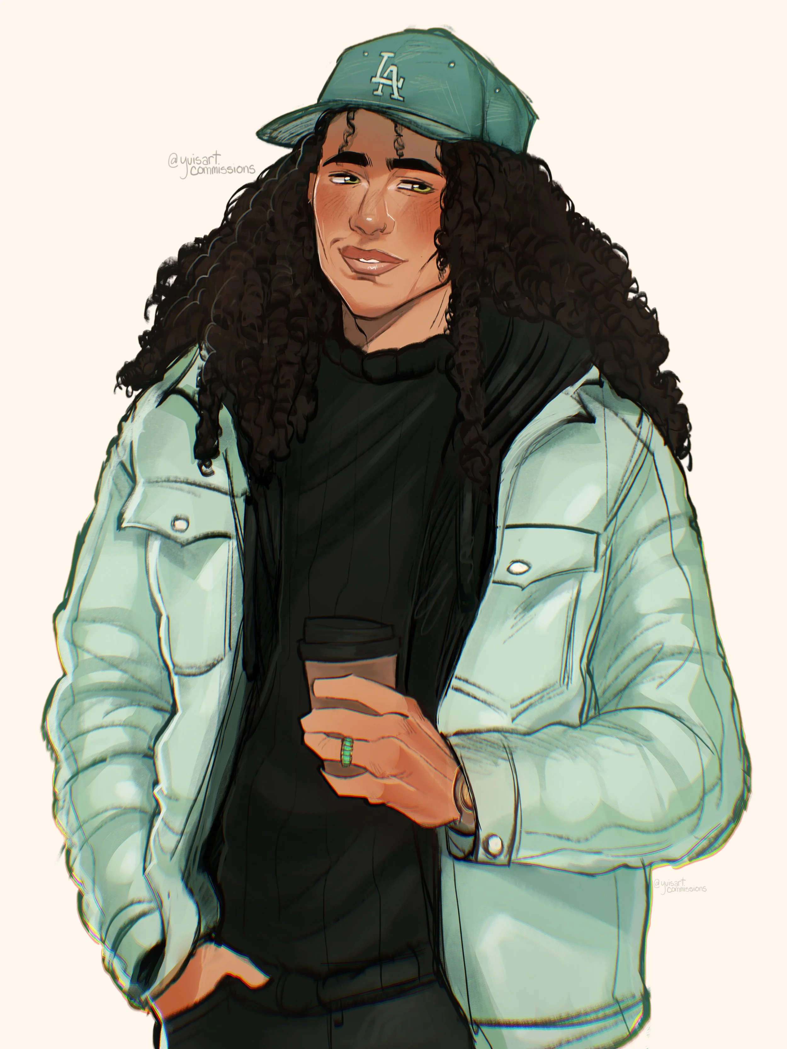 Hendrix with his dirty chai 
Artist Credit: @yuisart