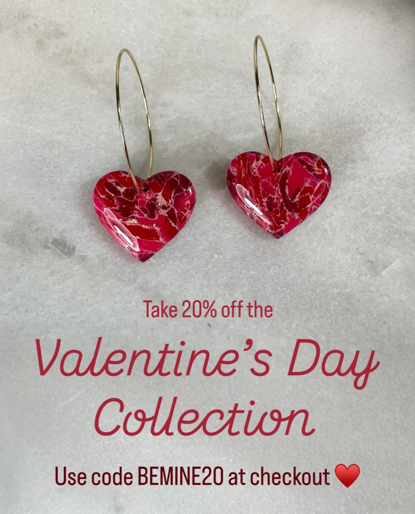 Made with love, now on sale &hearts;️

Take 20% off our Valentine&rsquo;s Day Collection with code BEMINE20! 

Shop the love on our new website: www.wearjoydesigns.com

#polymerclay #polymerclayearring #handmade #shopsmall