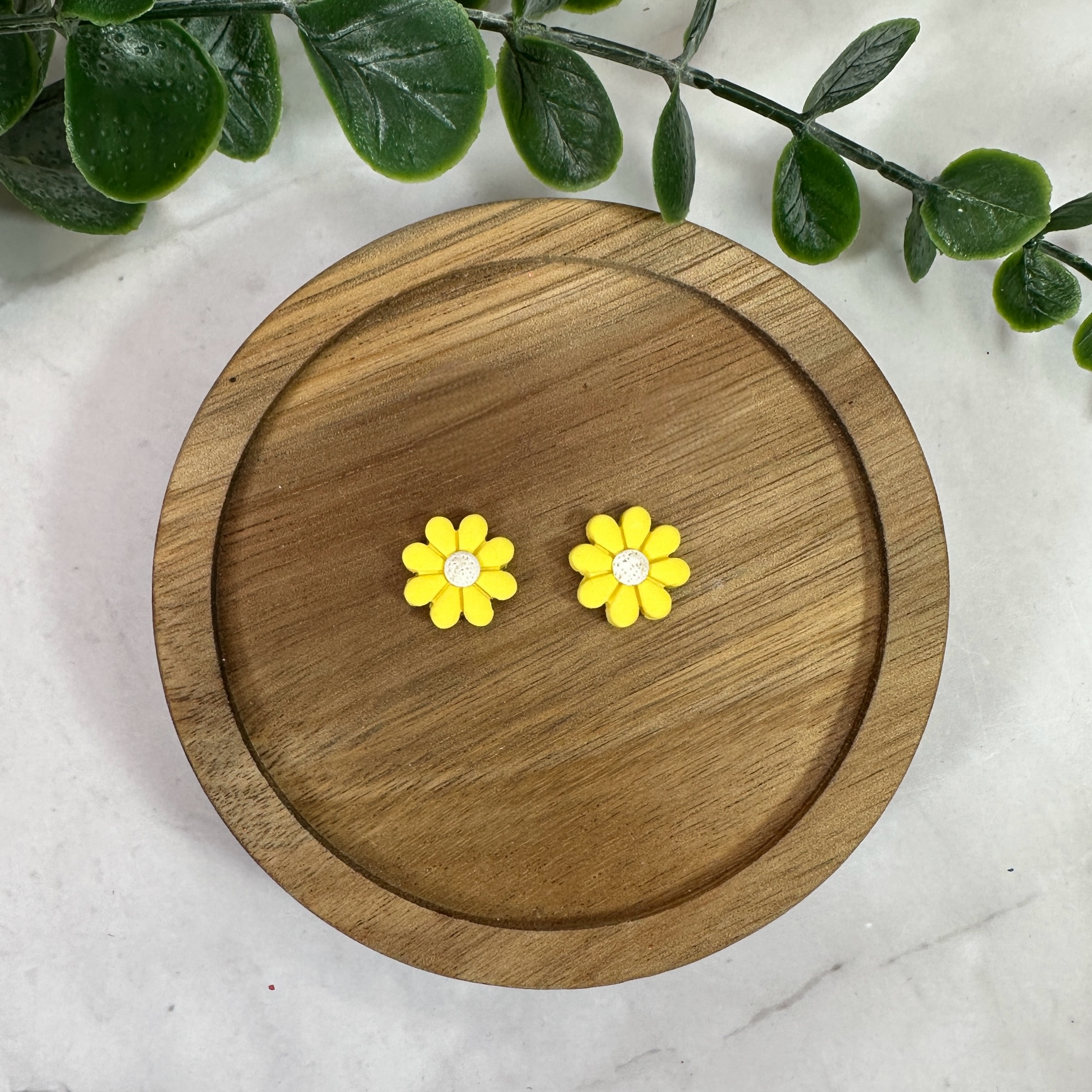 Yellow Daisy Studs