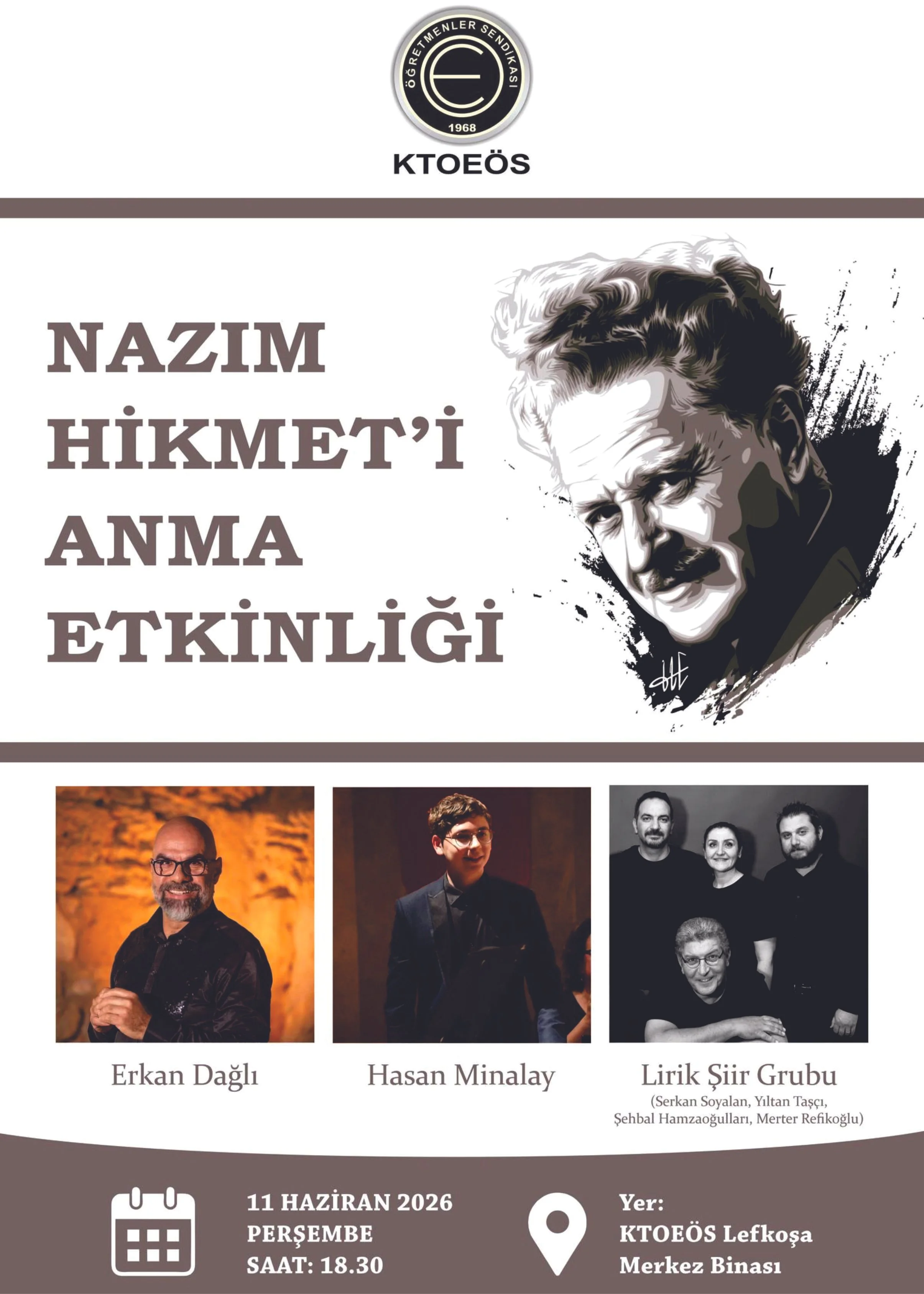 KTOEÖS’den Nazım Hikmet’i anma etkinliği