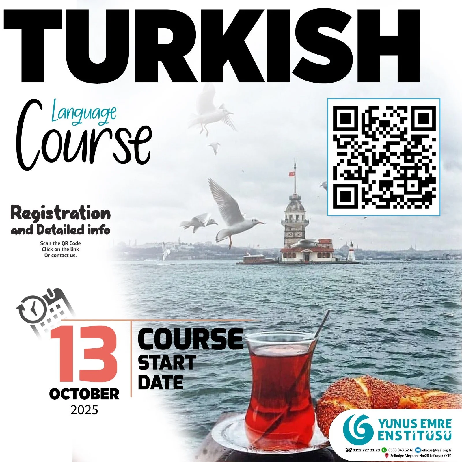 Lefkoşa Yunus Emre Enstit&uuml;s&uuml;, 2025 g&uuml;z d&ouml;nemi T&uuml;rk&ccedil;e kurslarına kayıt almaya başladı. Kayıtlar 10 Ekim&rsquo;e kadar devam edecek.

Enstit&uuml;&rsquo;den verilen bilgiye g&ouml;re, T&uuml;rk&ccedil;e kursları, &ldquo;
