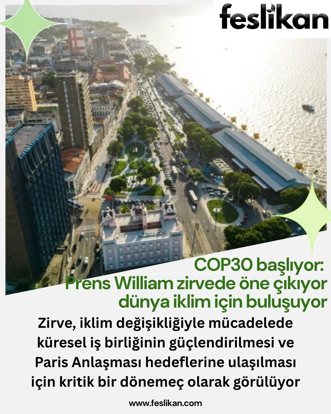 COP30 başlıyor: Prens William zirvede &ouml;ne &ccedil;ıkıyor, d&uuml;nya iklim i&ccedil;in buluşuyor...
www.feslikan.com/haberler/prens-william-cop30-klim-zirvesine-katlacak-dnya-liderlerini-iklim-eylemine-aryor