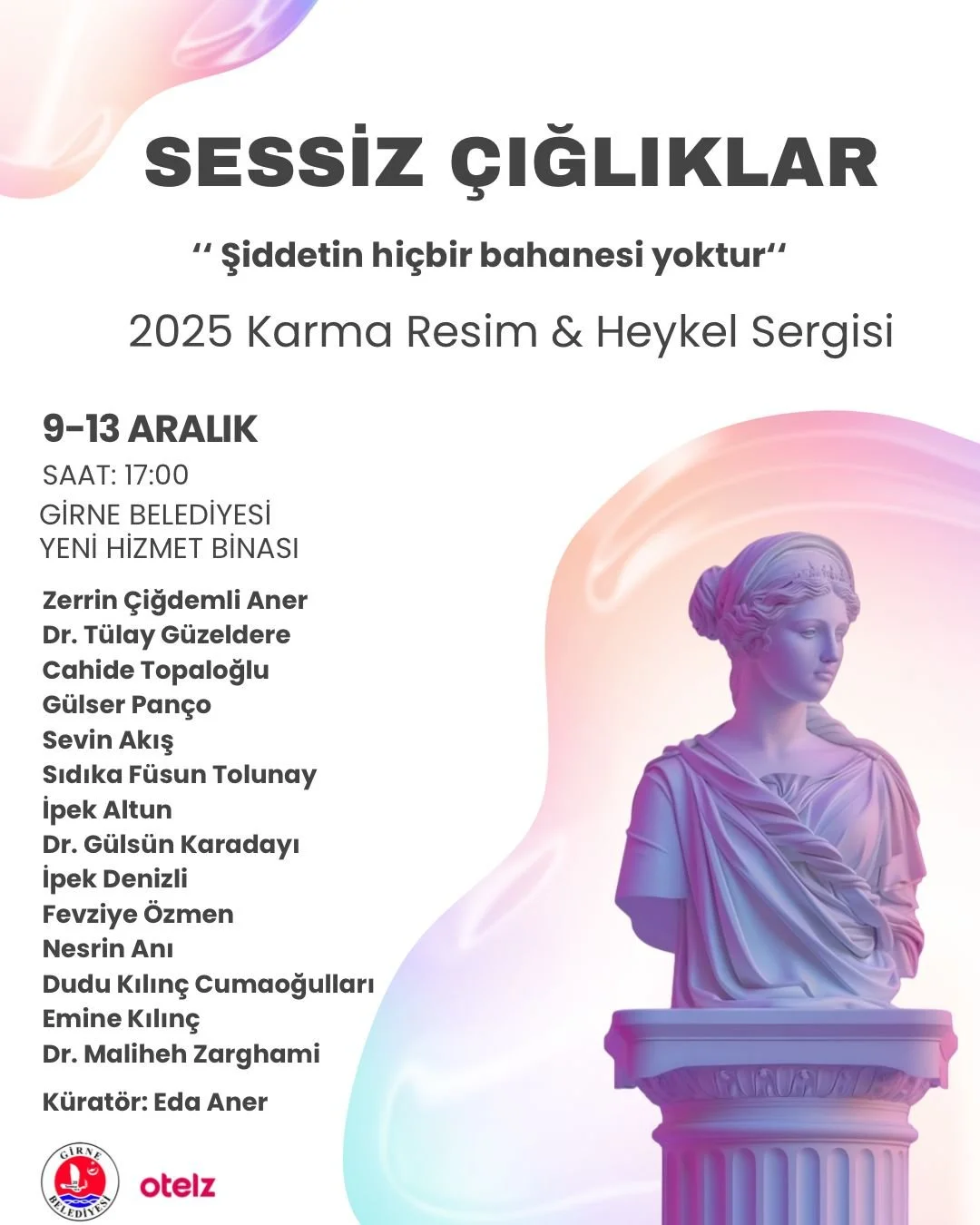 “Sessiz Çığlıklar” karma resim ve heykel sergisi Girne’de açılacak