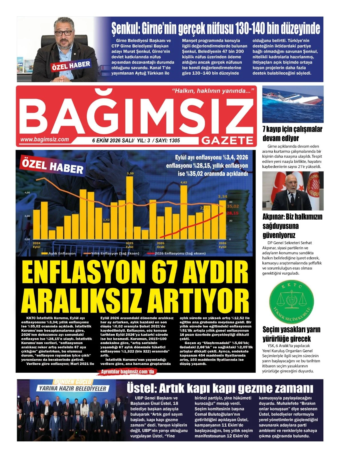 Bağımsız Gazete - 6 Ekim 2026