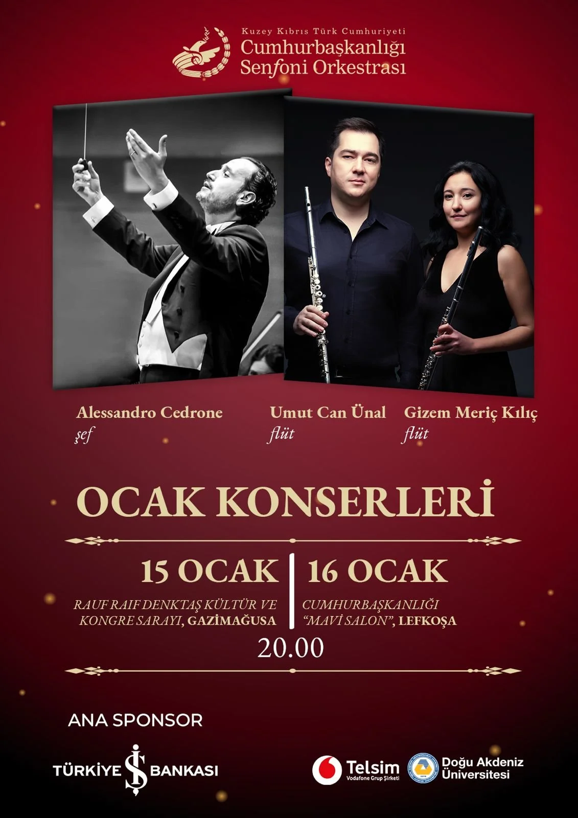 KKTC Cumhurbaşkanlığı Senfoni Orkestrası’ndan Ocak Konserleri