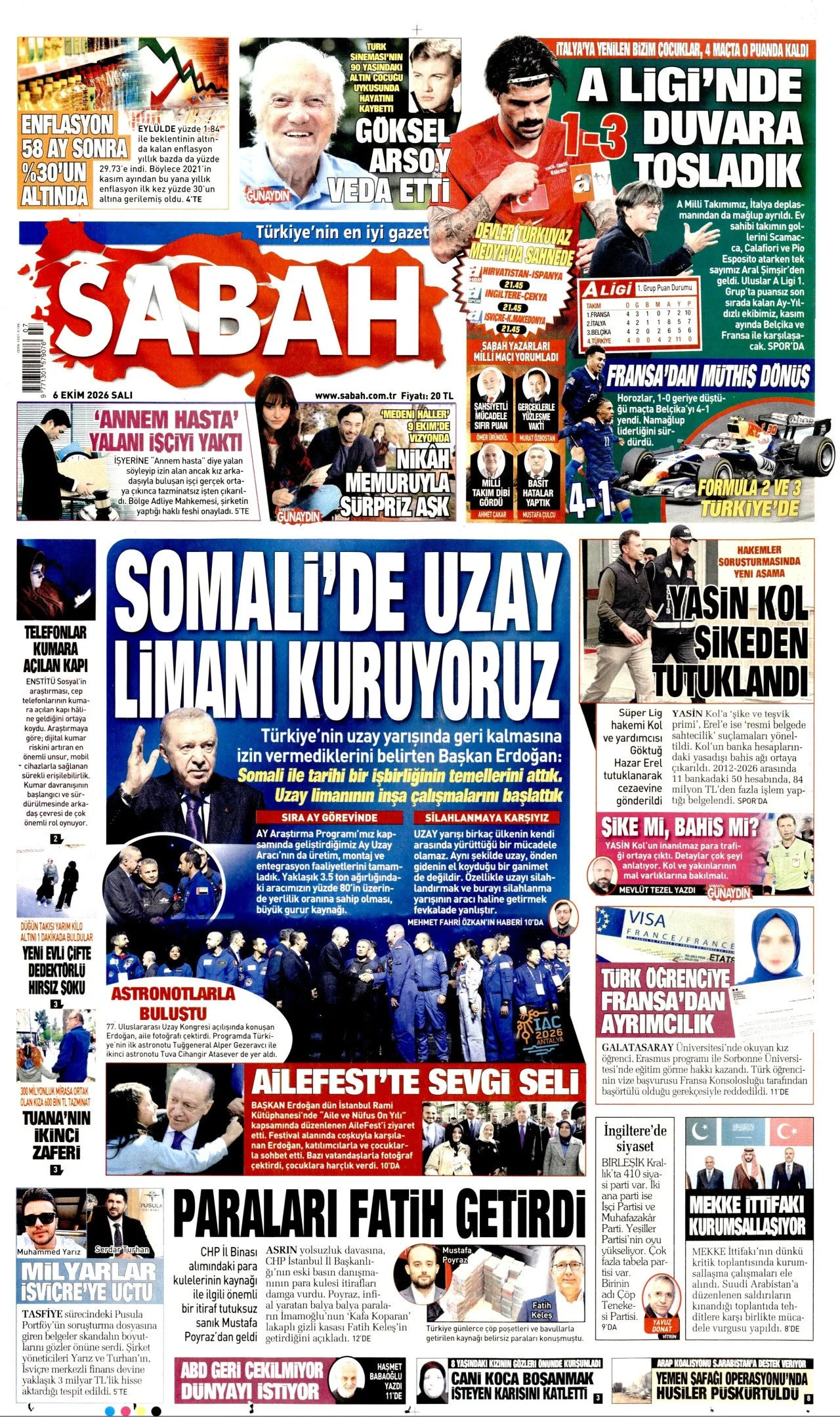 Sabah - 6 Ekim 2026