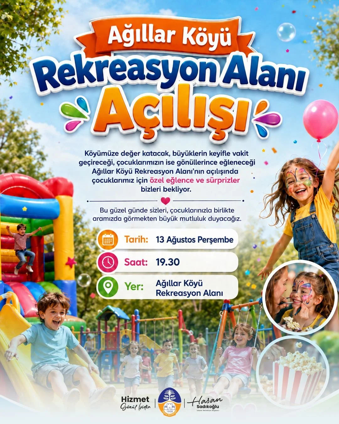 Ağıllar köyüne inşa edilen rekreasyon alanı yarın hizmete açılacak