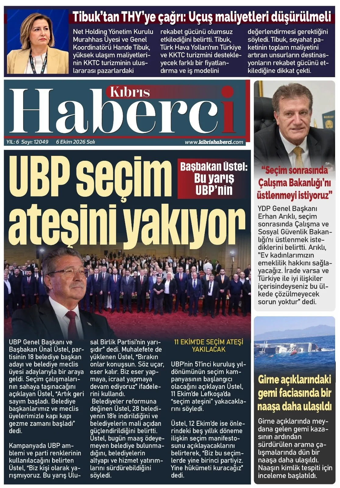 Kıbrıs Haberci - 6 Ekim 2026