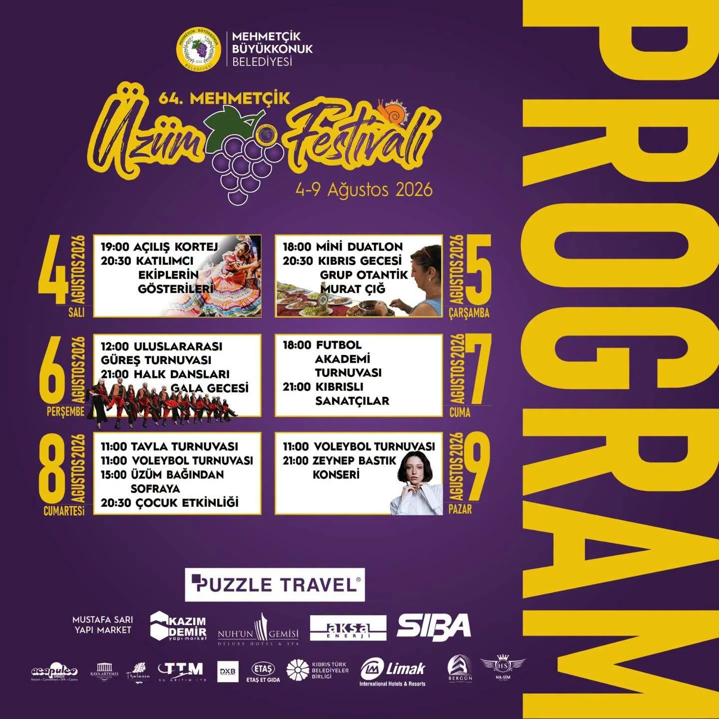 64. Geleneksel Mehmetçik Üzüm Festivali başlıyor