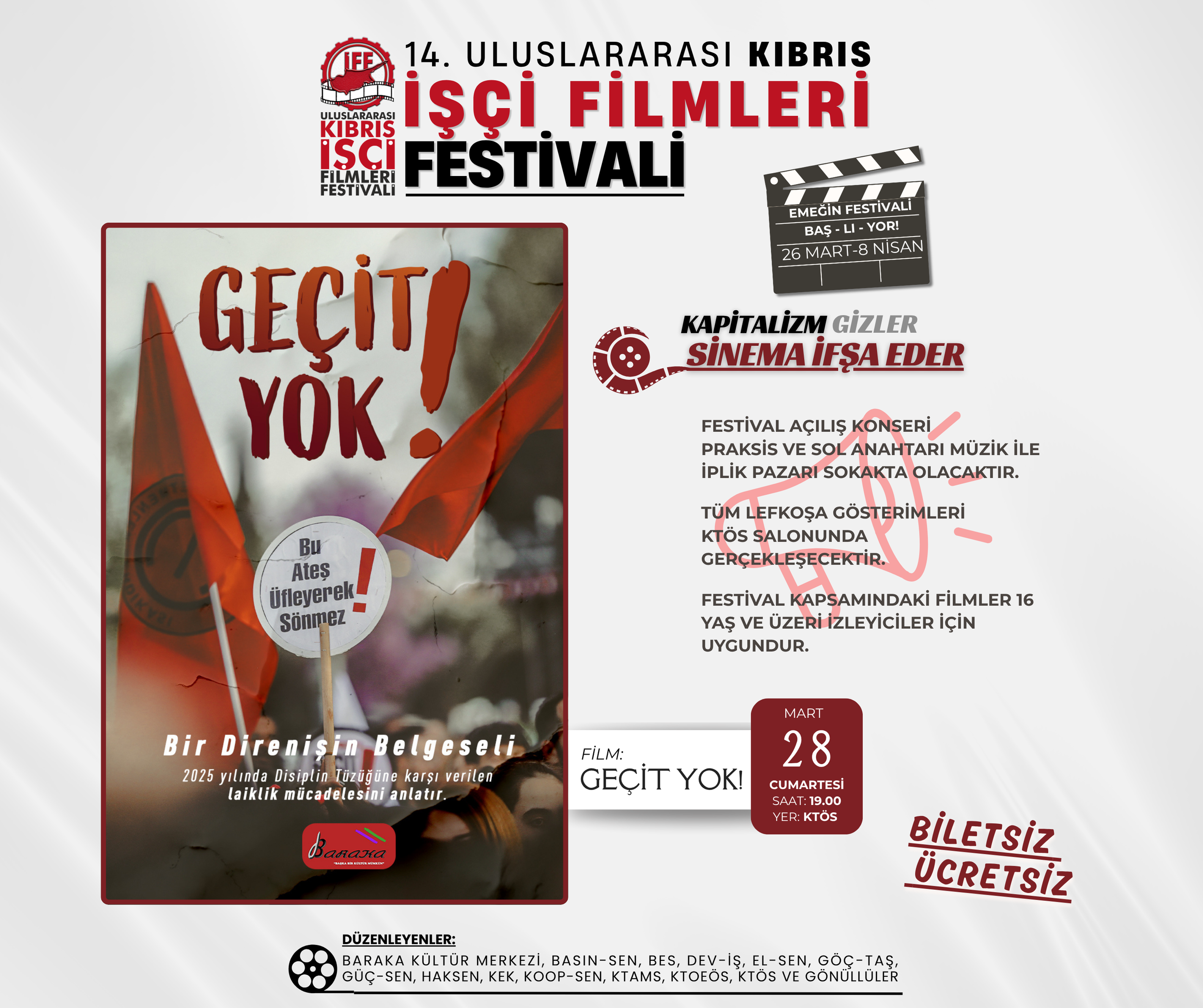 14. Uluslararası İşçi Filmleri Festivali başladı