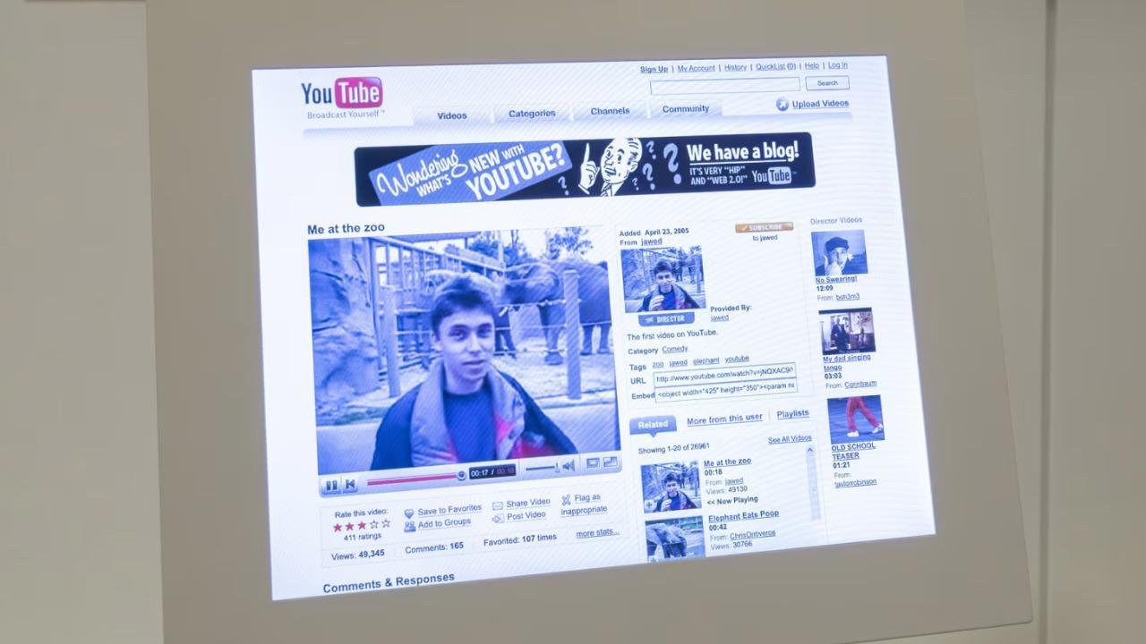 YouTube'a yüklenen ilk video, Londra’daki bir müze tarafından satın alındı