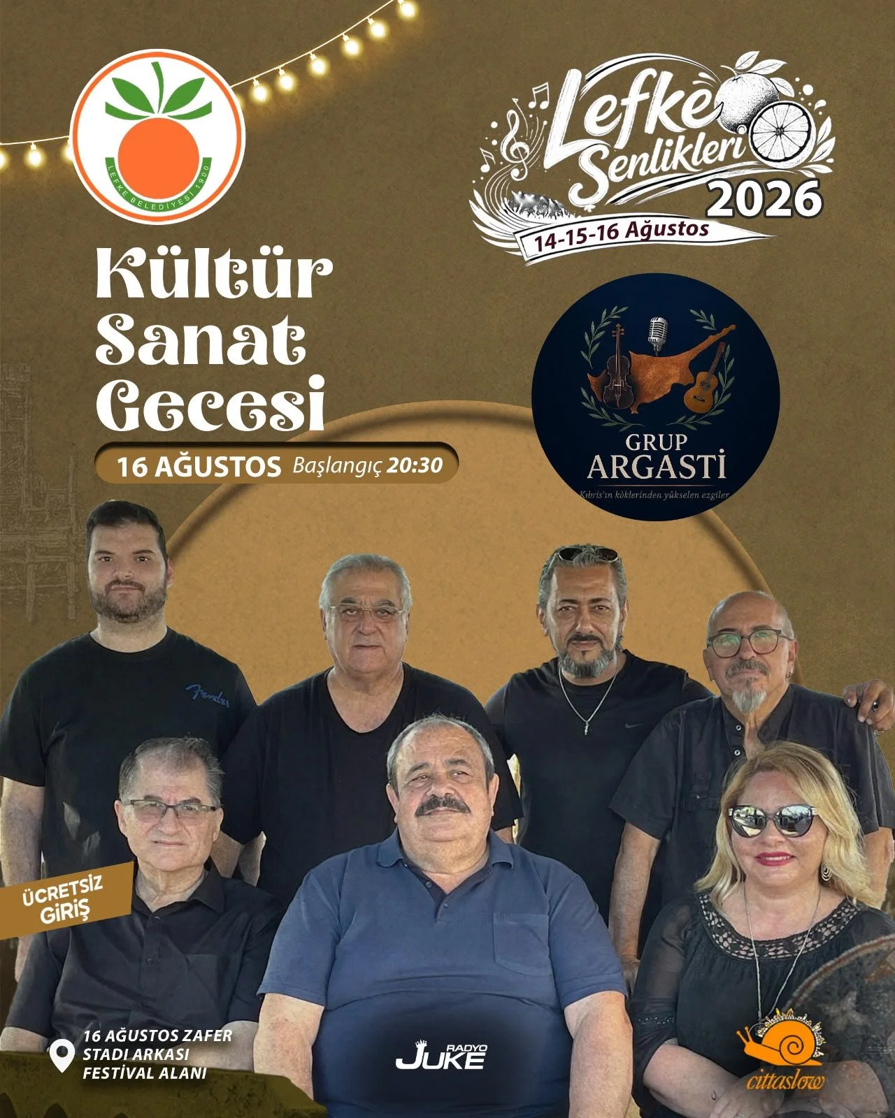Lefke Şenlikleri’nde Grup Argasti sahne alacak