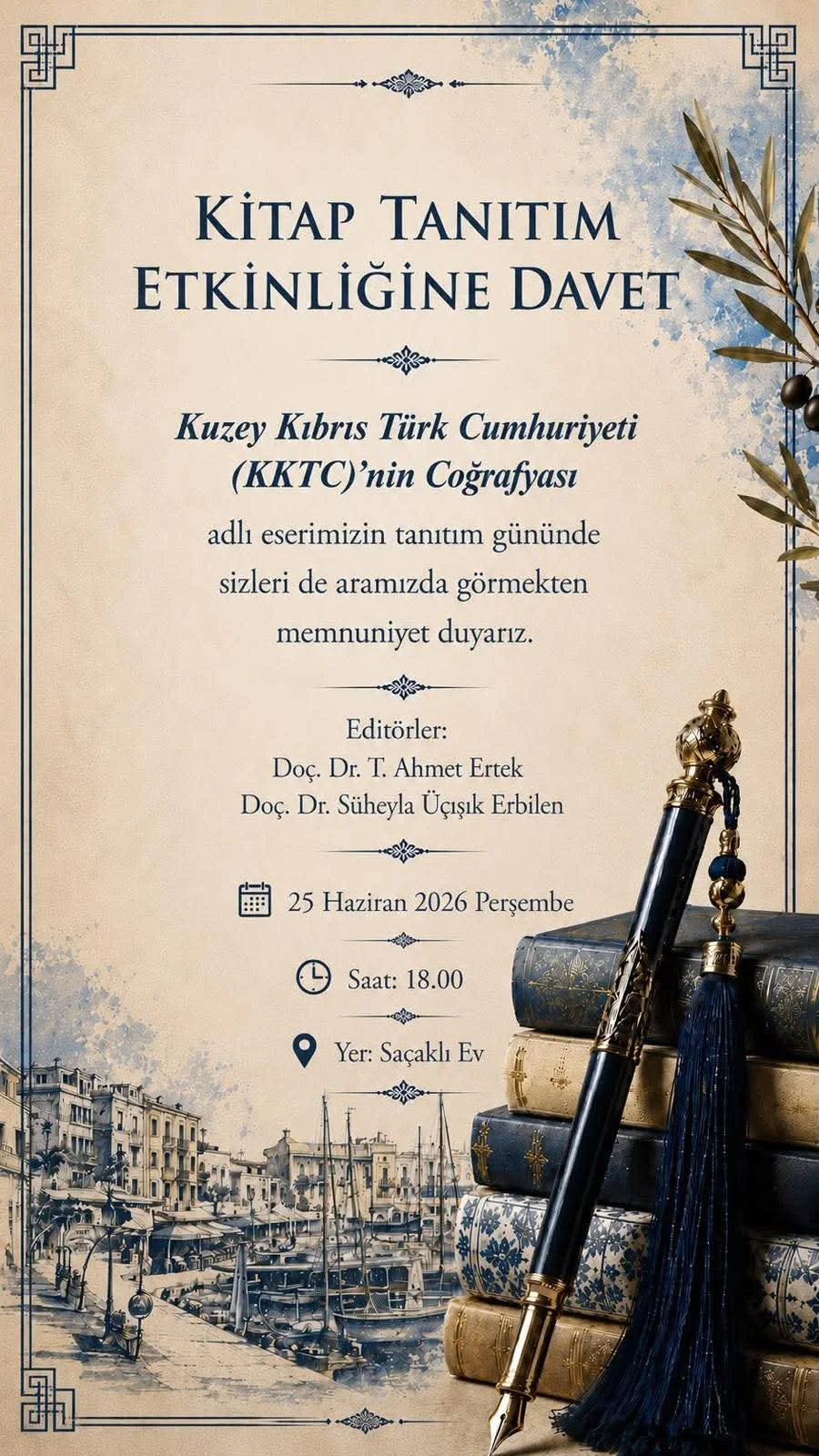 “Kuzey Kıbrıs Türk Cumhuriyeti Coğrafyası” adlı kitabın tanıtımı yapılacak