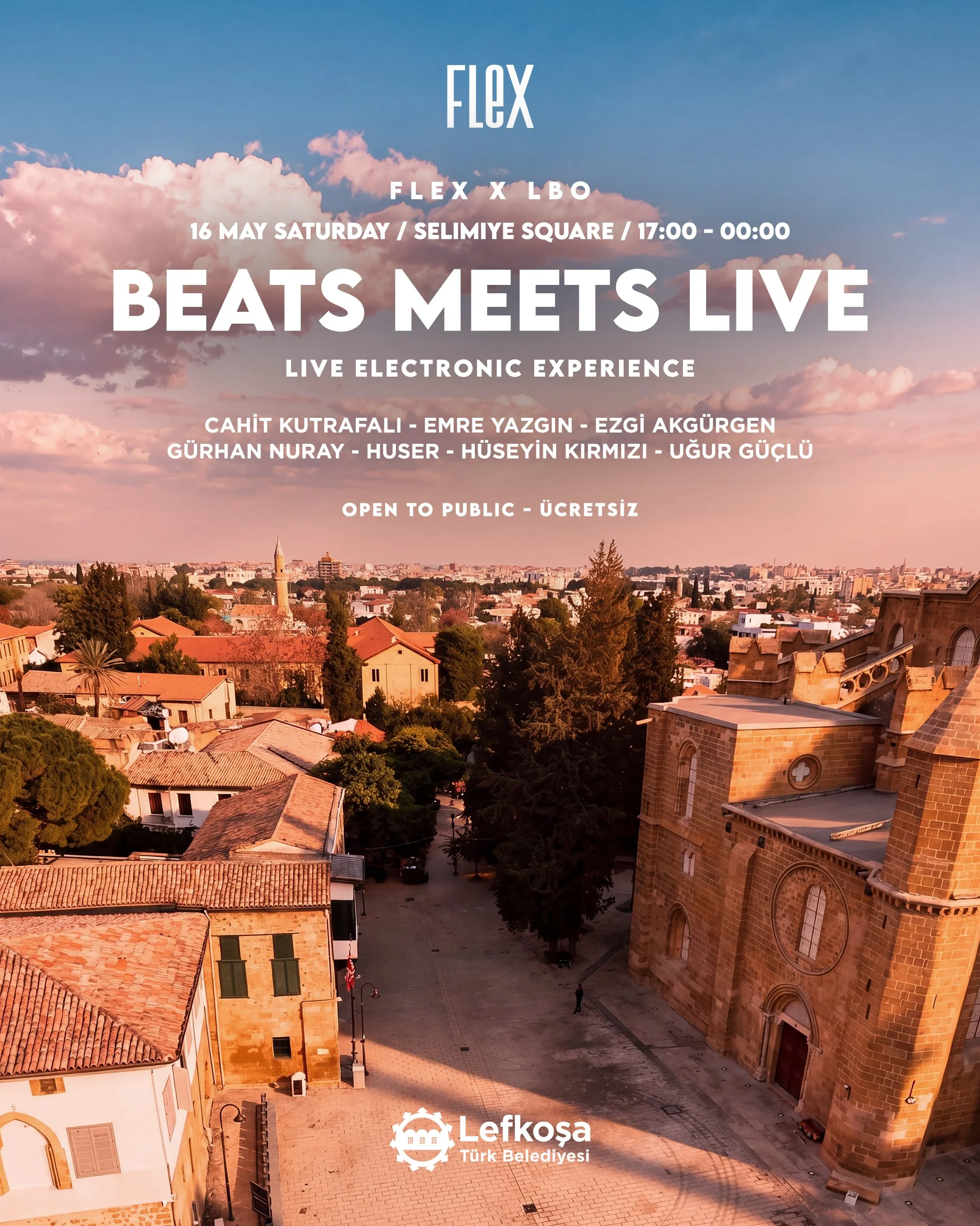 “Beats Meets Live” cumartesi yeniden Selimiye Meydanı’nda…