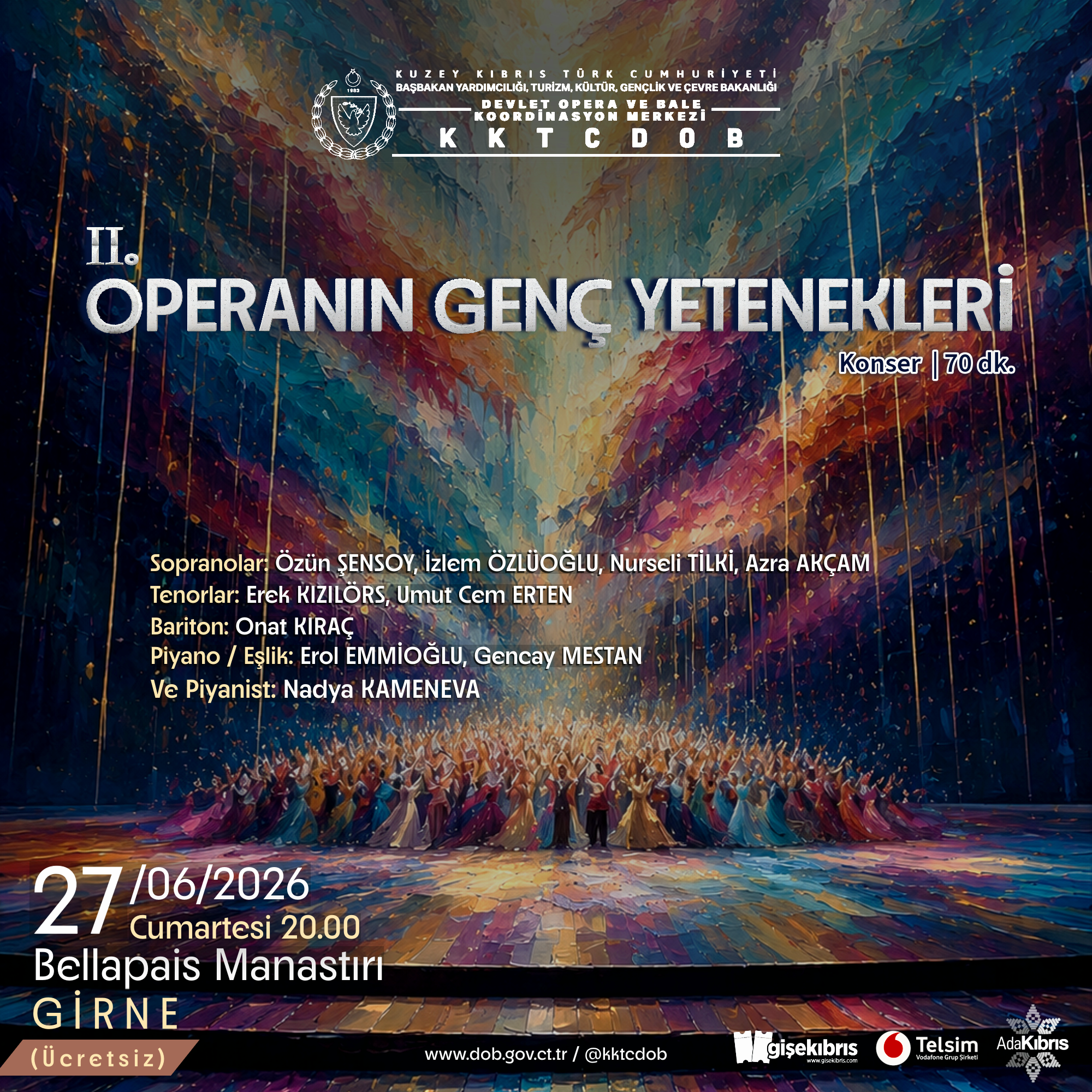 “Operanın Genç Yetenekleri” konseri 27 Haziran’da Bellapais Manastırı’nda düzenlenecek