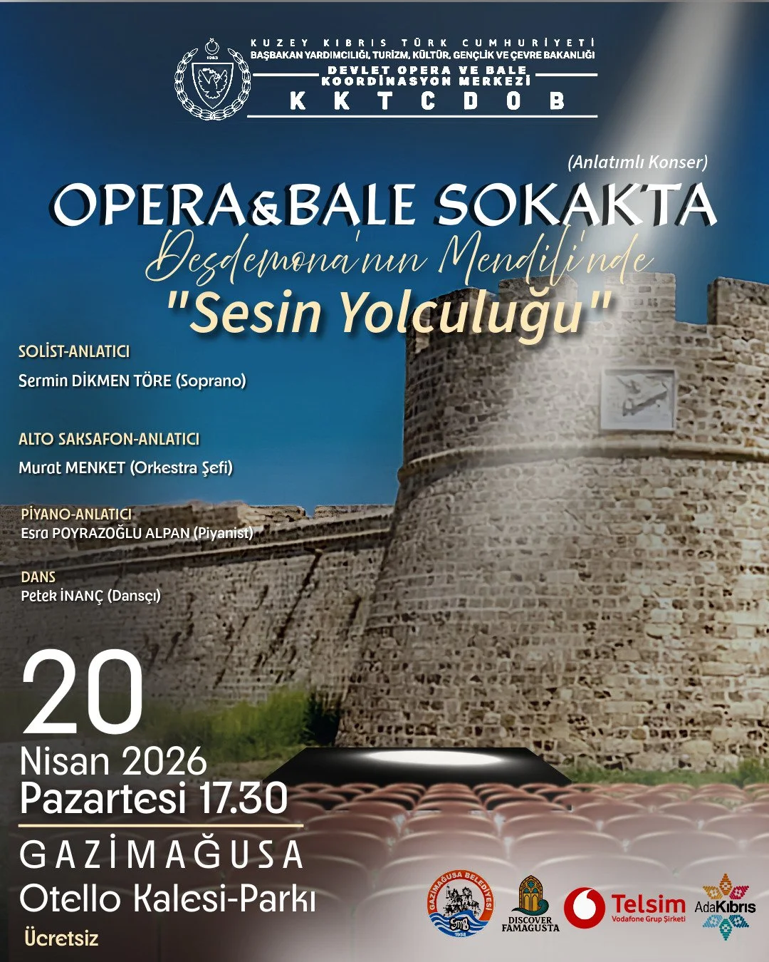 “Opera ve Bale Sokakta – Sesin Yolculuğu” etkinliği Gazimağusa’da düzenleniyor