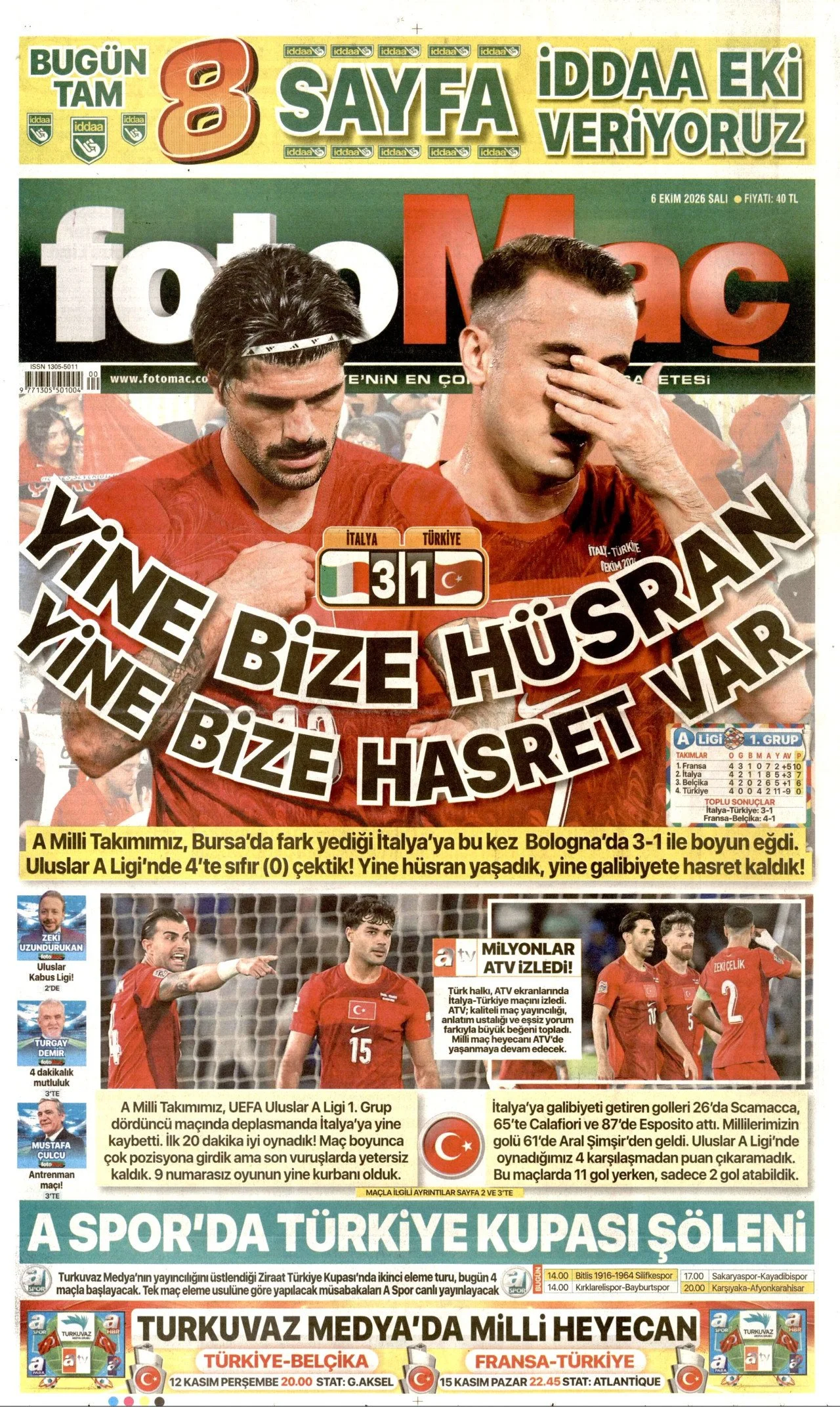 Fotomaç - 6 Ekim 2026
