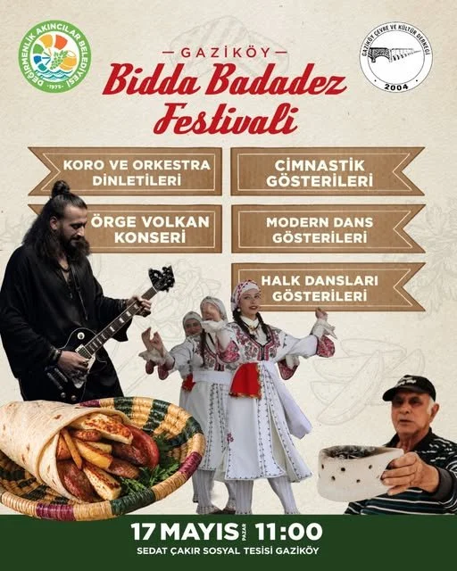 Gaziköy Bidda-Badadez Festivali pazar günü yapılıyor