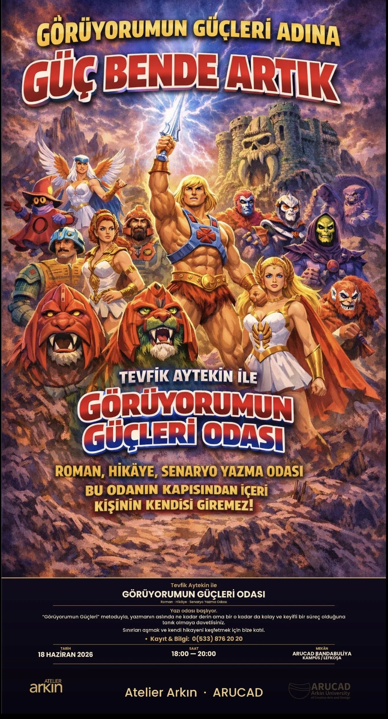 ARUCAD ve Atölye Arkın yaratıcı yazarlık atölyesi düzenliyor