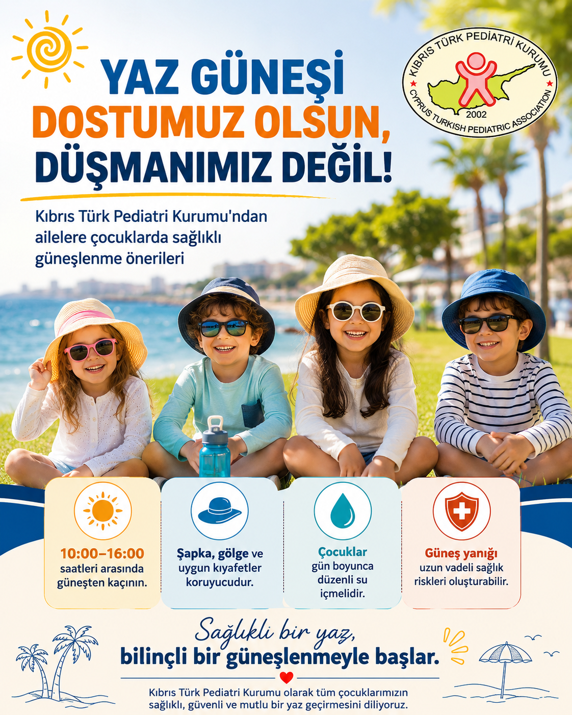 Pediatri Kurumu, ailelere, çocuklarda sağlıklı güneşlenme önerilerinde bulundu