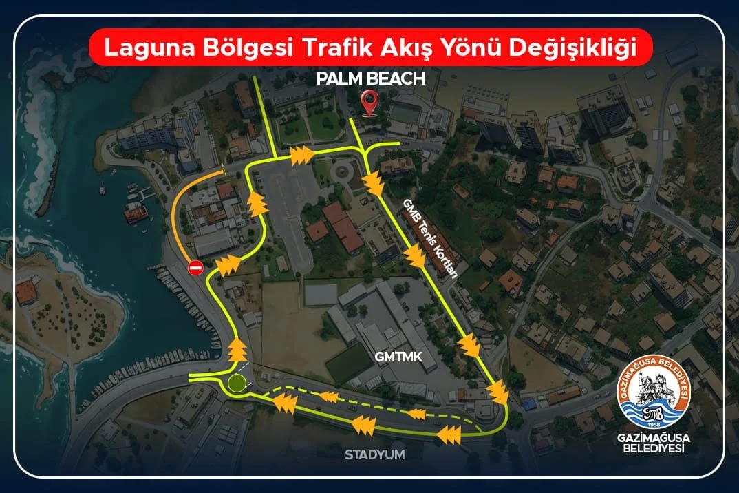Laguna bölgesinde trafik akış yönü değiştiriliyor