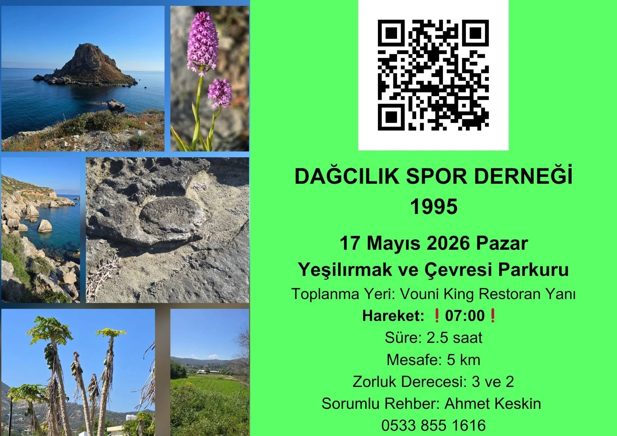 Dağcılık Spor Derneği tarafından pazar günü Yeşilırmak ve çevresinde yürüyüş düzenlenecek