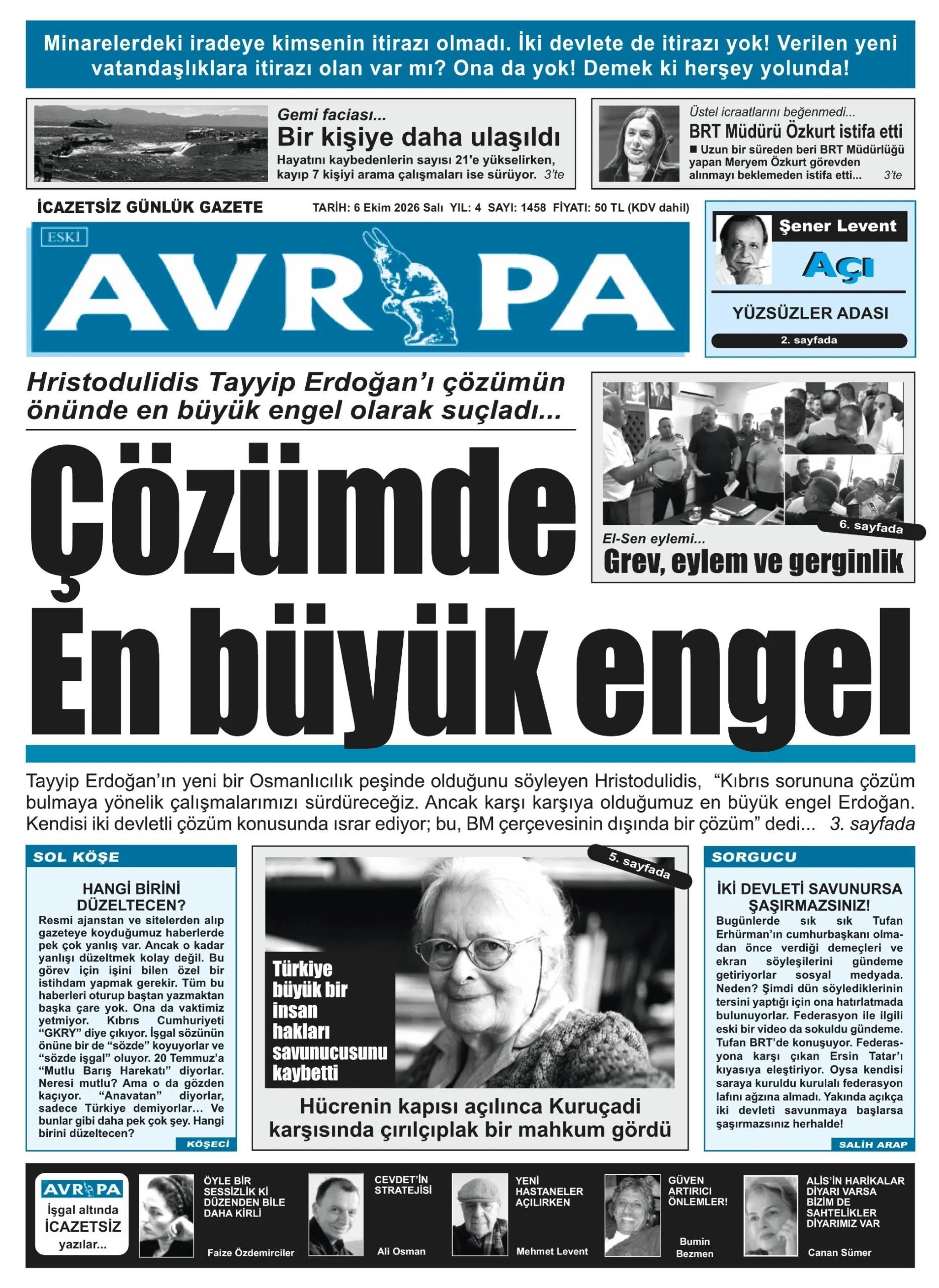 Avrupa - 6 Ekim 2026