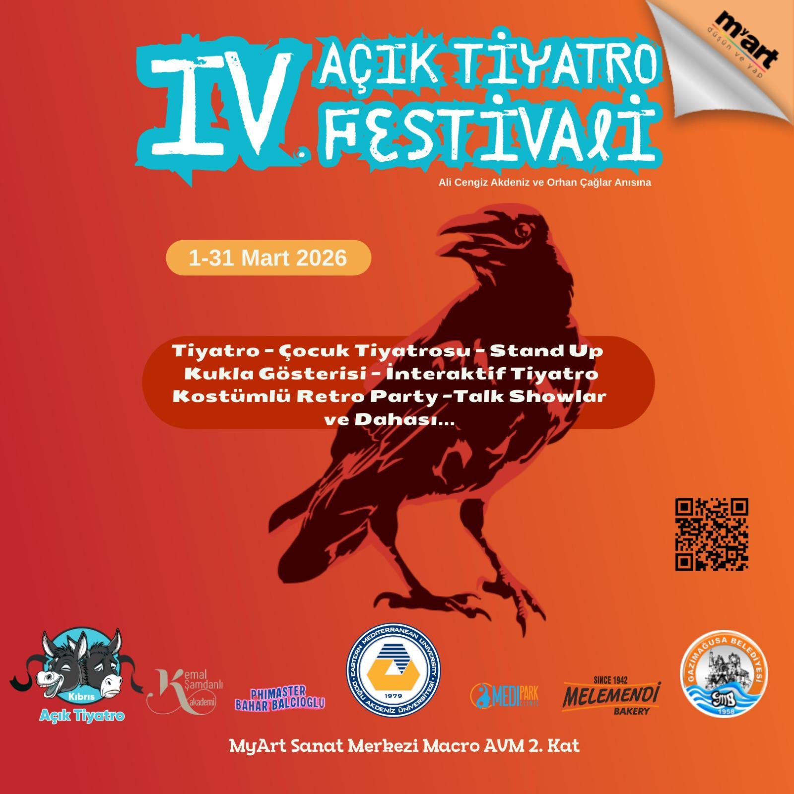 Açık Tiyatro Festivali pazar günü Gazimağusa’da başlıyor