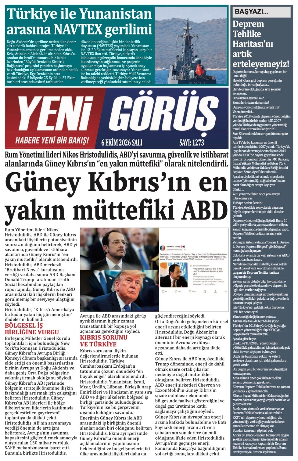 Yeni Görüş - 6 Ekim 2026