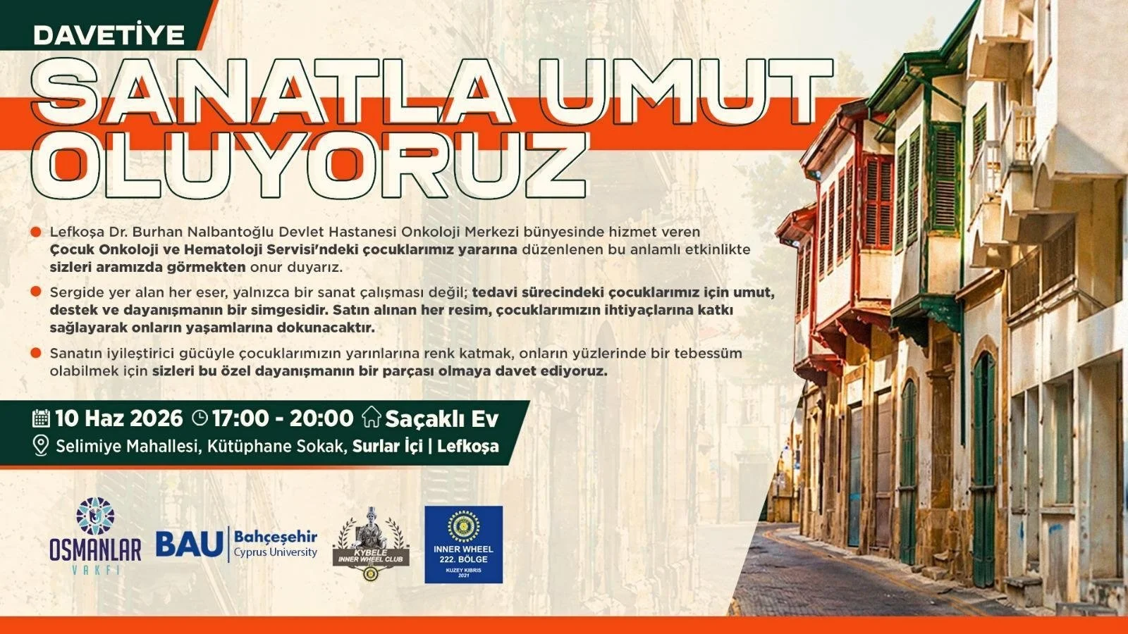 “Sanatla Umut Oluyoruz” sergisi Saçaklı Ev'de açılıyor