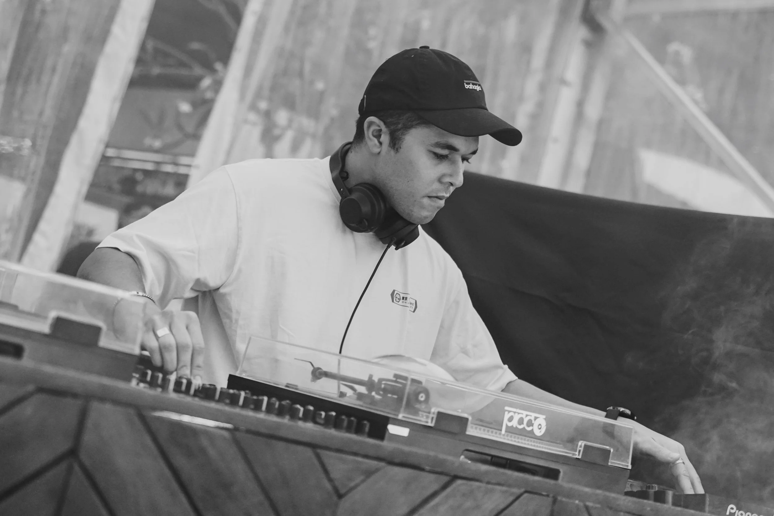 House music DJ mixing on club decks in Jakarta and Bali