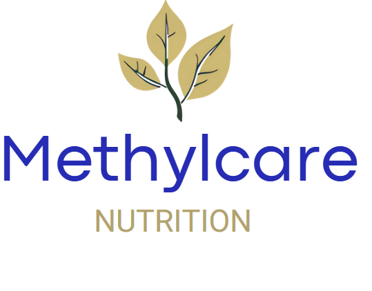 Logo for Methylcare Nutrition with a stylized plant or leaf above the company name.