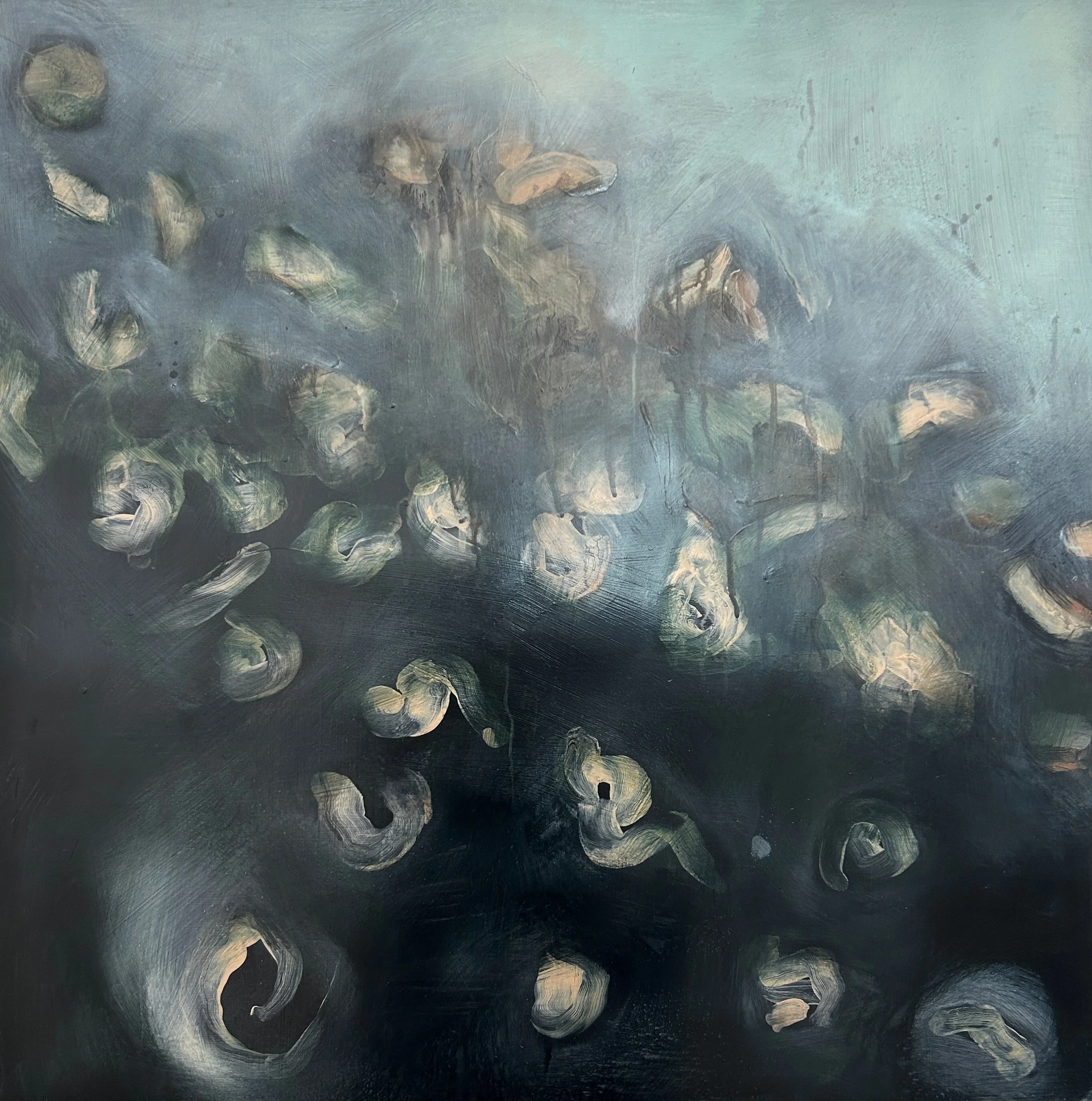 Fathom 2025,  Acrylic on Synthetic paper, 55 x 55cm