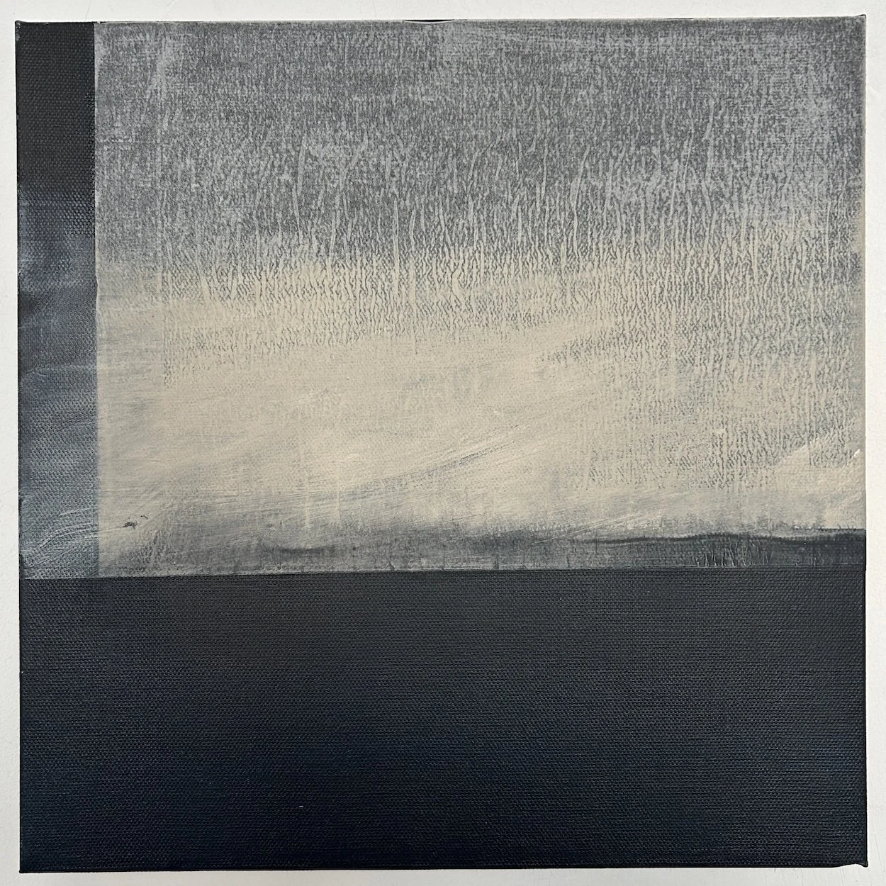 Untitled 2023, Acrylic and collage on board, 25.5 x 25.5cm