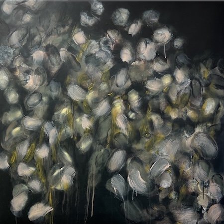 Freefall 2025,  Acrylic on synthetic paper, 60 x 60cm