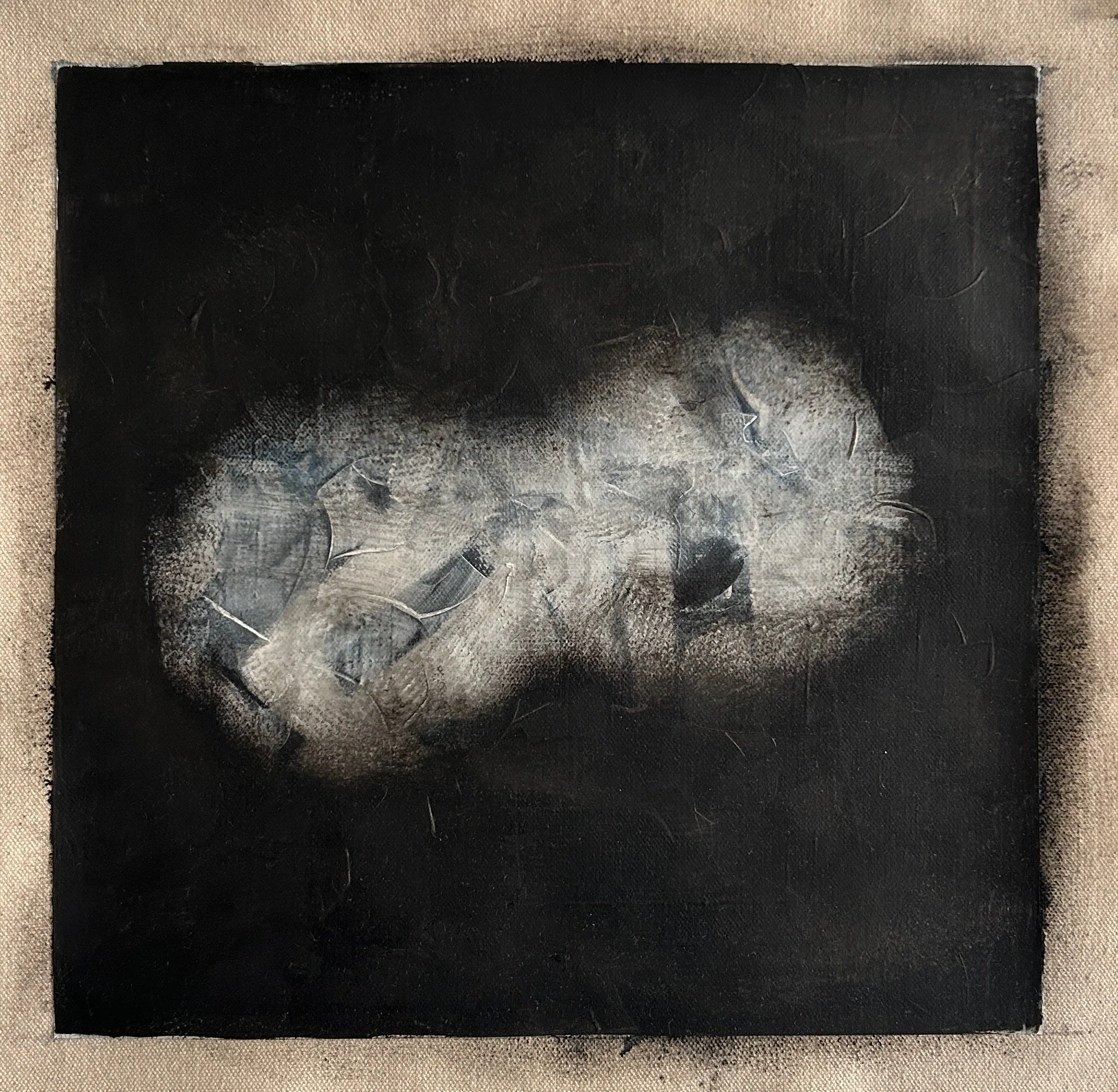 Untitled 2024,  Acrylic on unstretched canvas 30 x 30cm