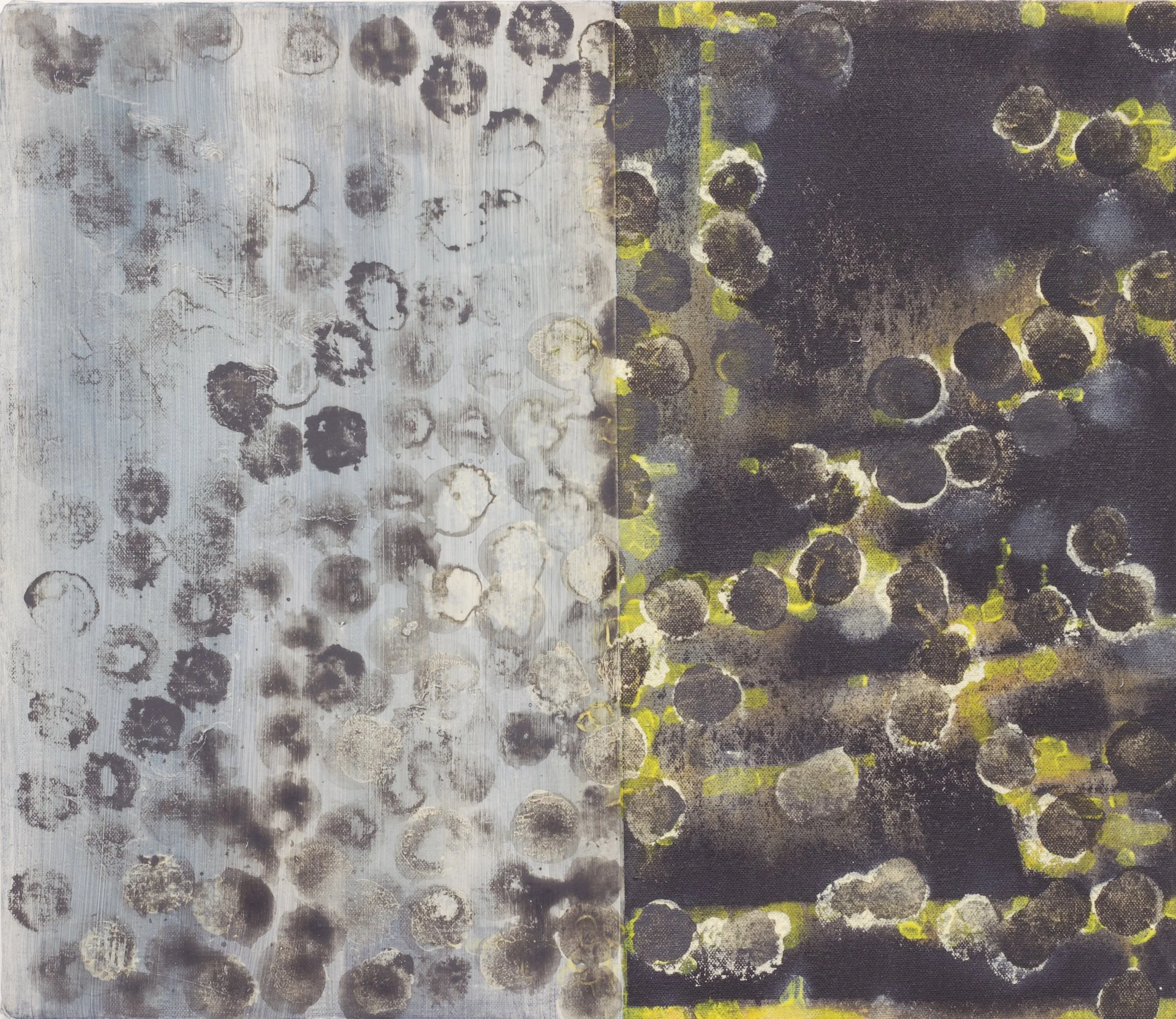 Untitled 2024, Acrylic and collage on canvas, 35.5 x 30.5cm