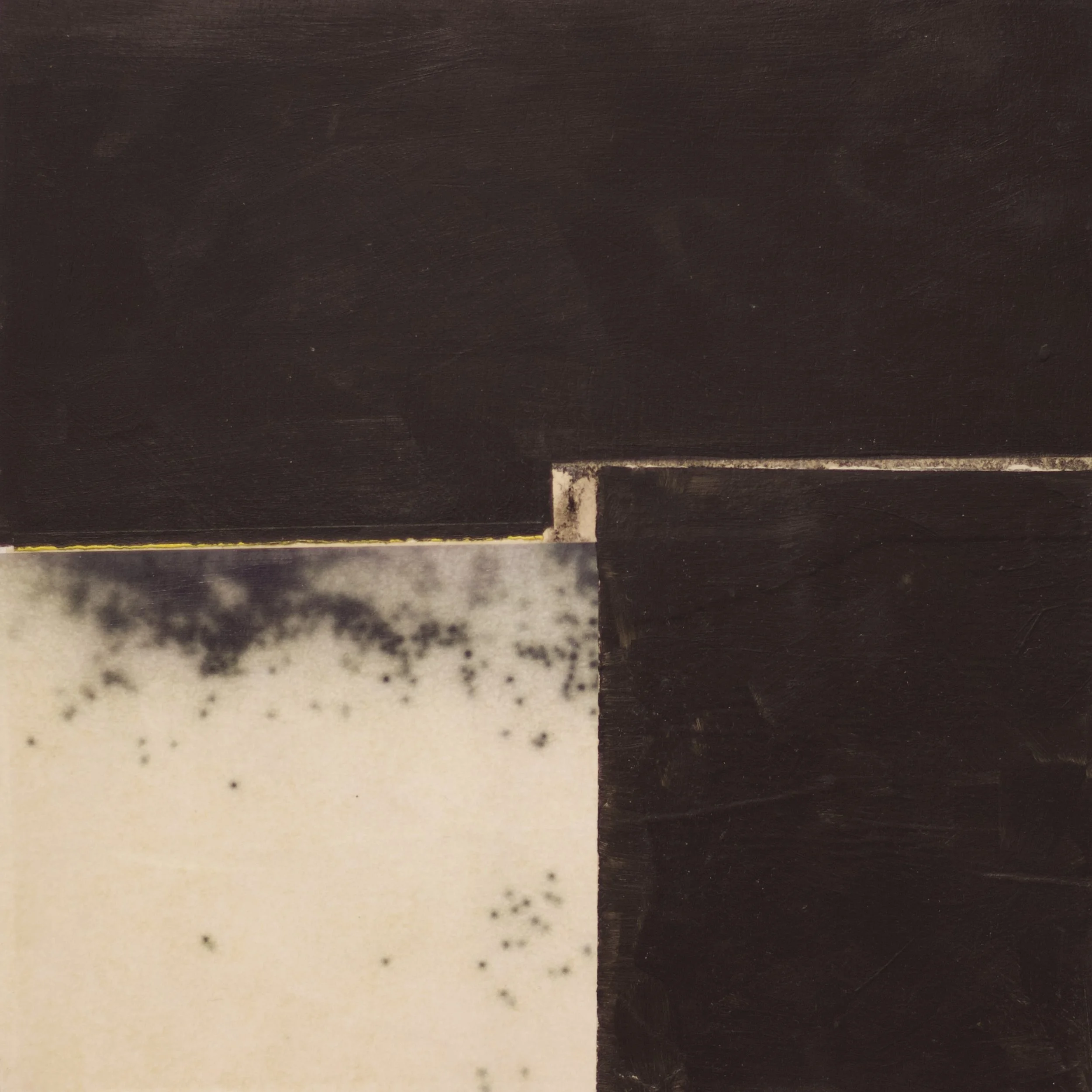 Untitled 2023, Acrylic and collage on board, 25.5 x 25.5cm