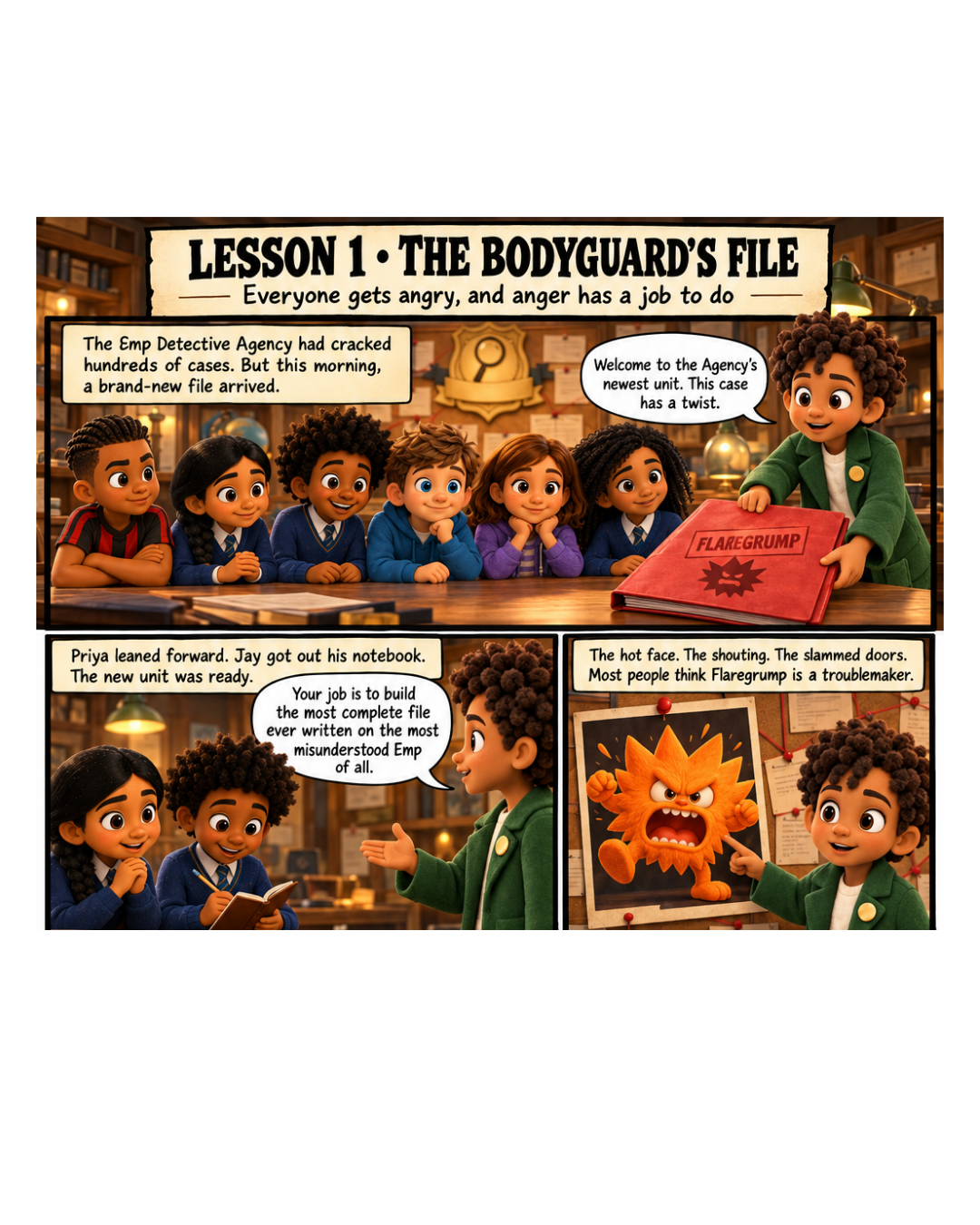 The Bodyguard's File | The Flaregrump Files, Lesson 1 | Printable Comic Story for KS2