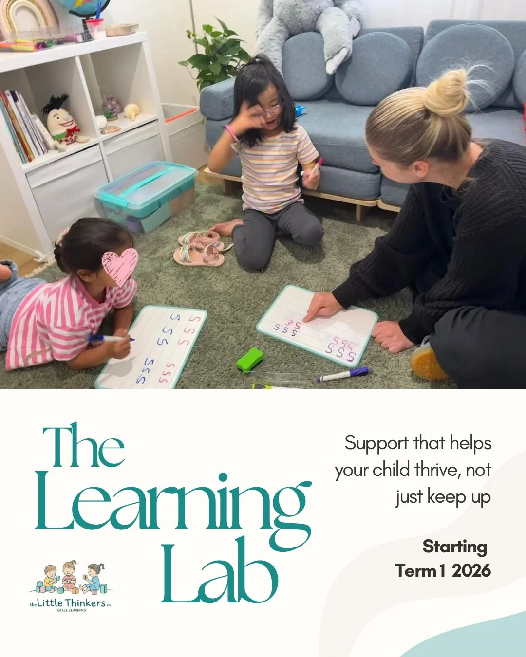 Small Group Learning is launching at The Little Thinkers! ✨

The Learning Lab sessions are drop-and-go small group lessons, designed to support school aged learners through targeted literacy and numeracy instruction. Each 40-minute session is led by 
