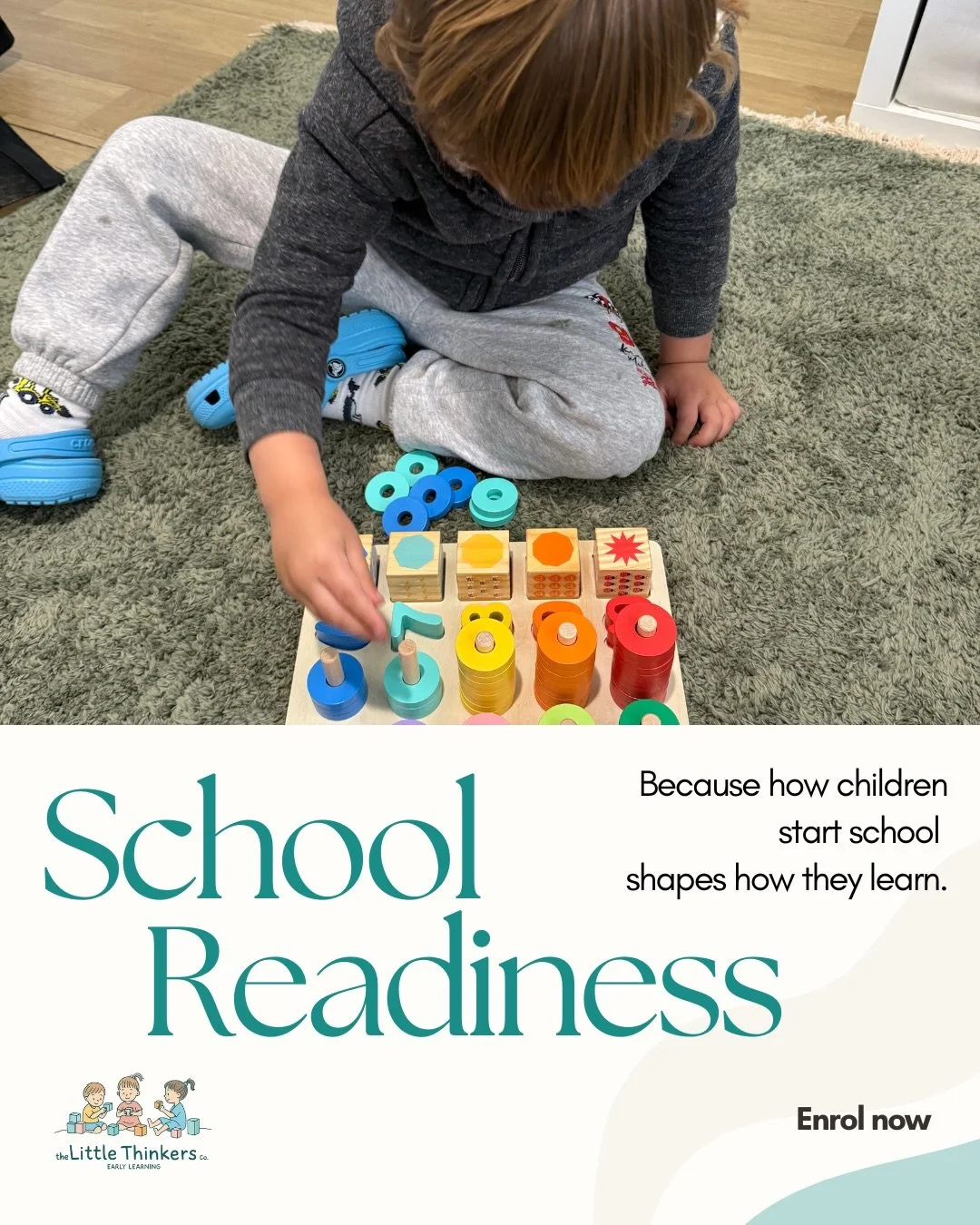 The Little Thinkers School Readiness Program is a play-based program for children aged 3&ndash;5, designed to support the skills that matter most before starting school - socially, emotionally and academically.

Sessions are 40 minutes and drop-and-g