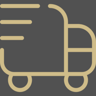 Stylized shopping cart icon on dark background