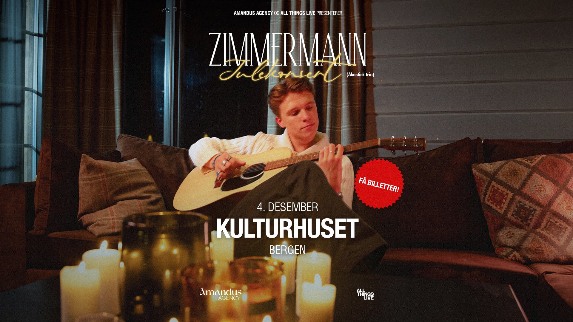 Zimmermann Julekonsert Bergen (akustisk trio)