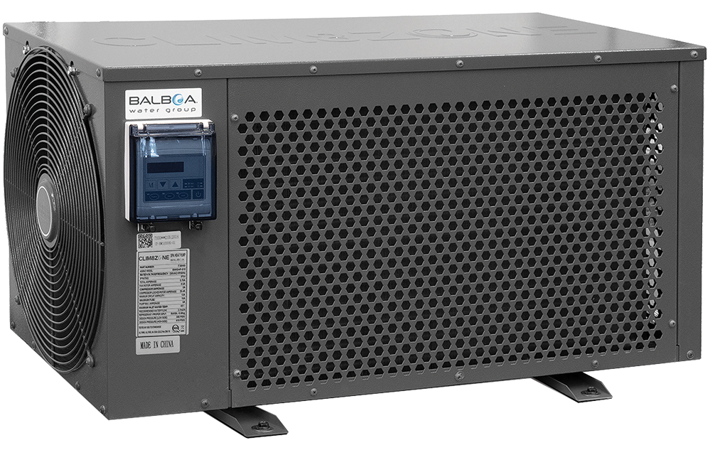 Whirlpool bzw. SwimmSpa Wärmepumpe von Balboa mit der Bezeichnung Clim8Zone I mit 6kW.