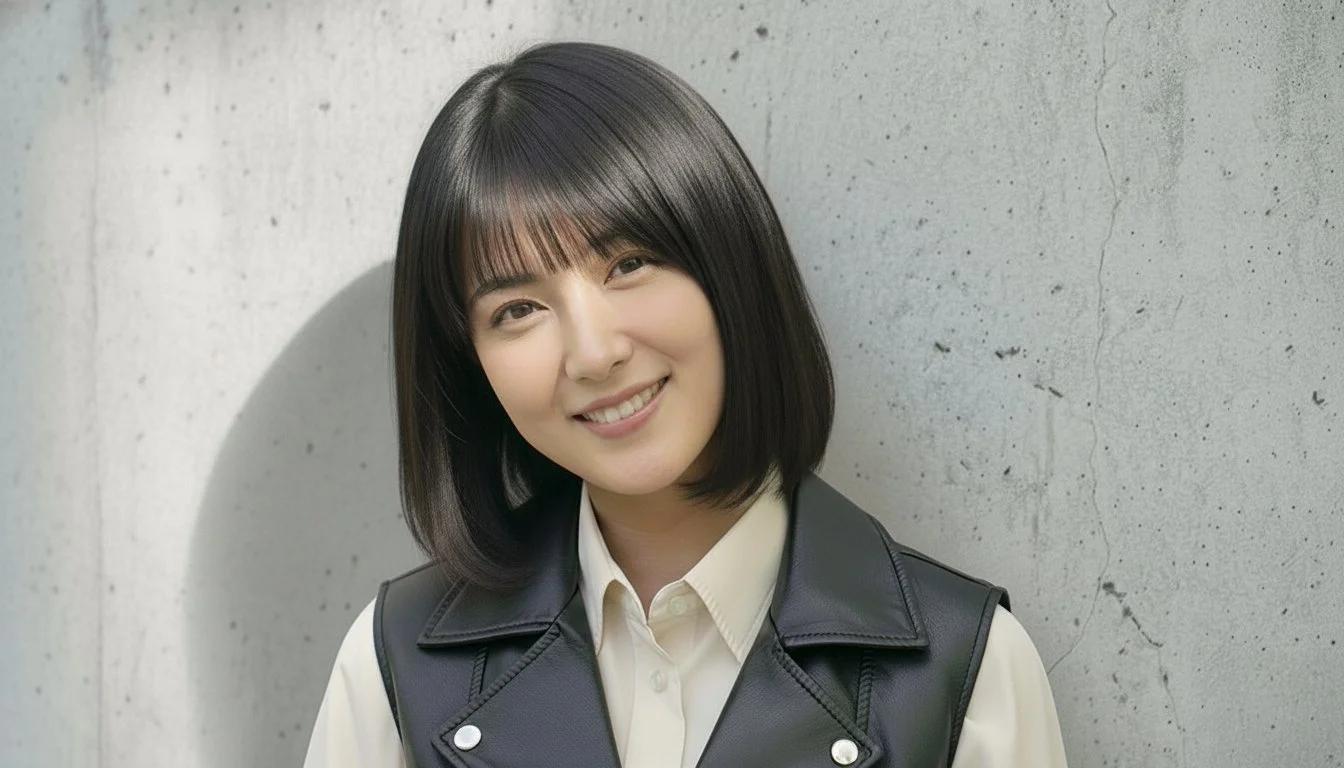 窓のそばにいる笑顔の女性のアップ写真