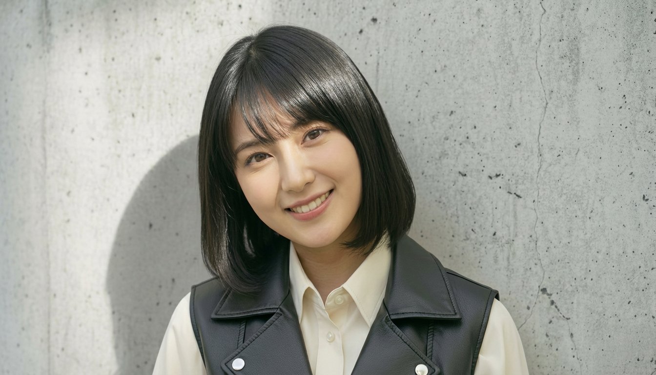 笑顔の若い女性がカメラに向かって微笑んでいる