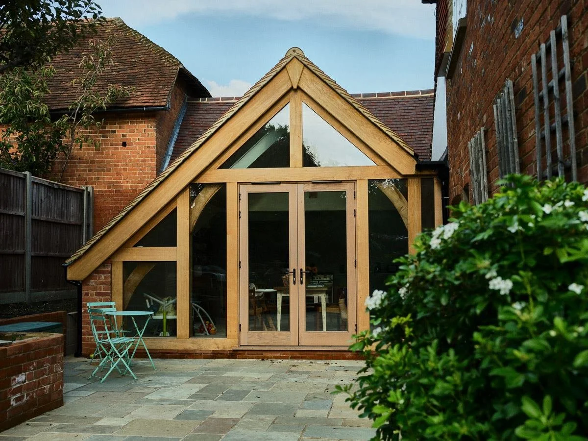 Oak Frame Extension with Oak Frame Direct Glazing Units