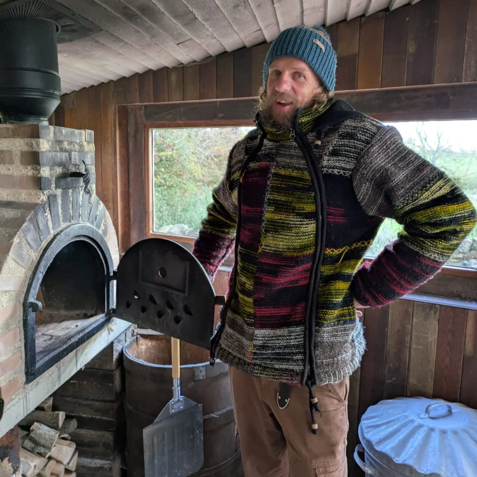 Root at the wood fired oven